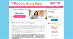 Desktop Screenshot of myonlinenursingdegree.com